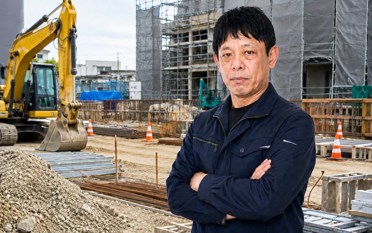 株式会社エコループ 代表取締役 嶋本耕力（建設現場にて）